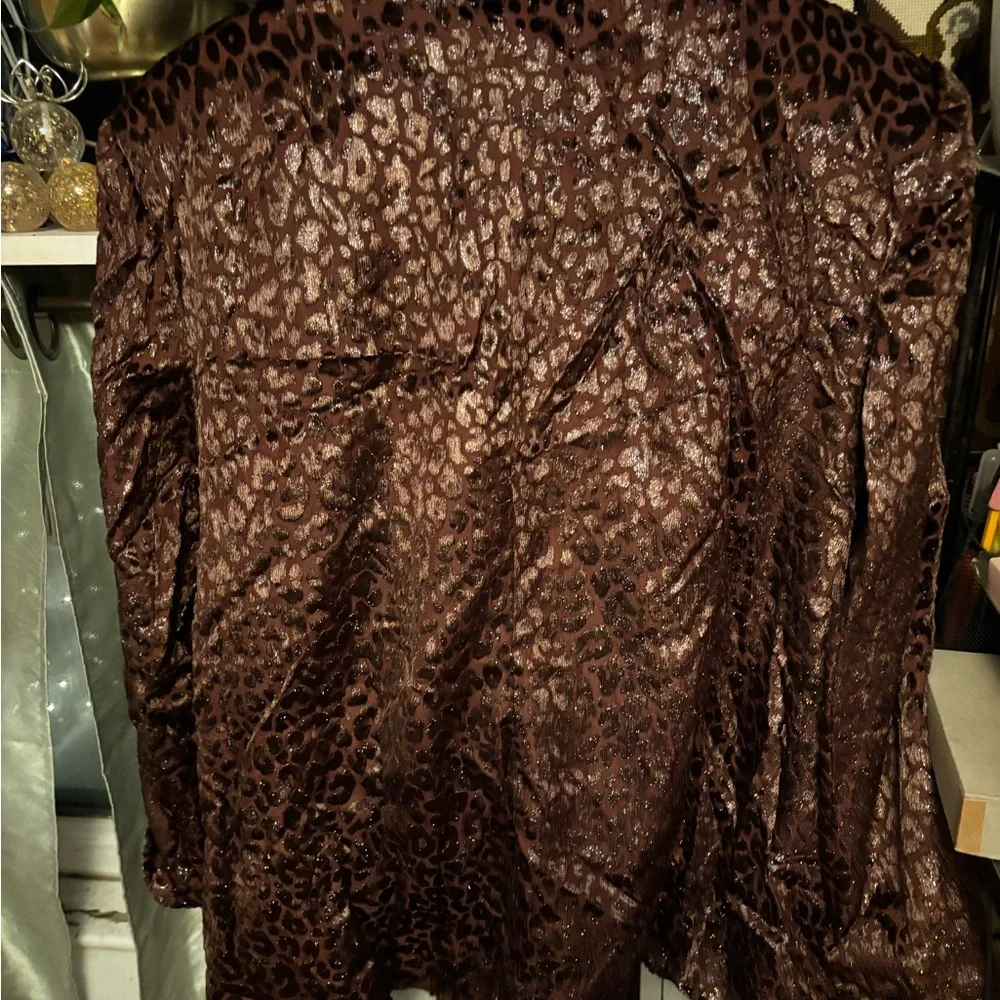 Eloquii Velvet Leopard 2 Pc Suit Jacket & Pants 14/16 - Picture 5 of 8